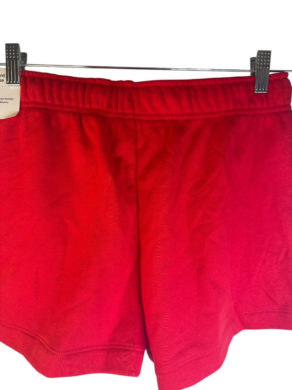 New Nike Red Drawstring Medium Mid-Rise Shorts 80% Cotton 20% Polyester - Picture 9 of 12